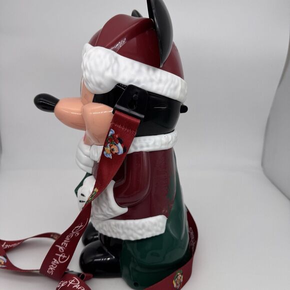 Disney Parks Mickey Mouse Santa Christmas Popcorn Bucket Lanyard Souvenir - Picture 4 of 10